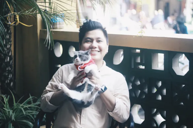 Me holding Milo